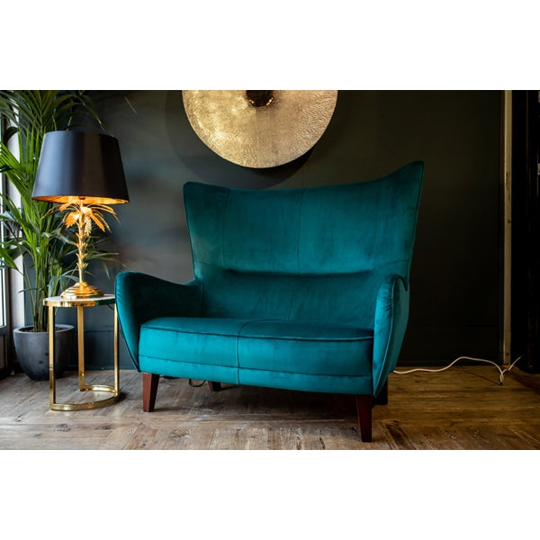 2 seater outlet velvet sofa