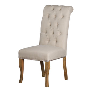 Roll Top Dining Chair With Ring Pull