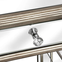 Gold and Silver One Drawer Mirrored Cocktail Side Table