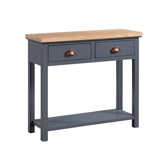 Grey Wooden Two Drawer Console Table