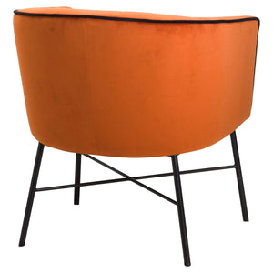 Rust Velvet Urban Tub Chair