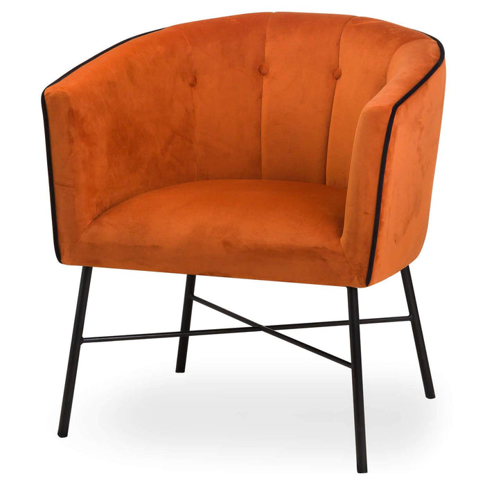 Rust Velvet Urban Tub Chair