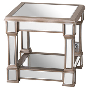 The Belfry Collection Mirrored Side Table