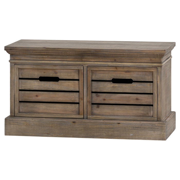 Brooklyn Distressed Pine Two Drawer Low Chest