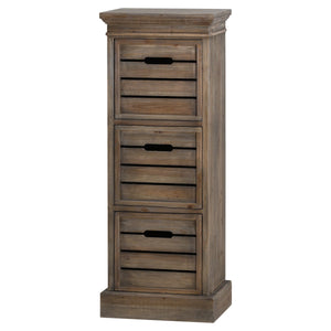 Brooklyn Distressed Pine Tall Three Drawer Chest