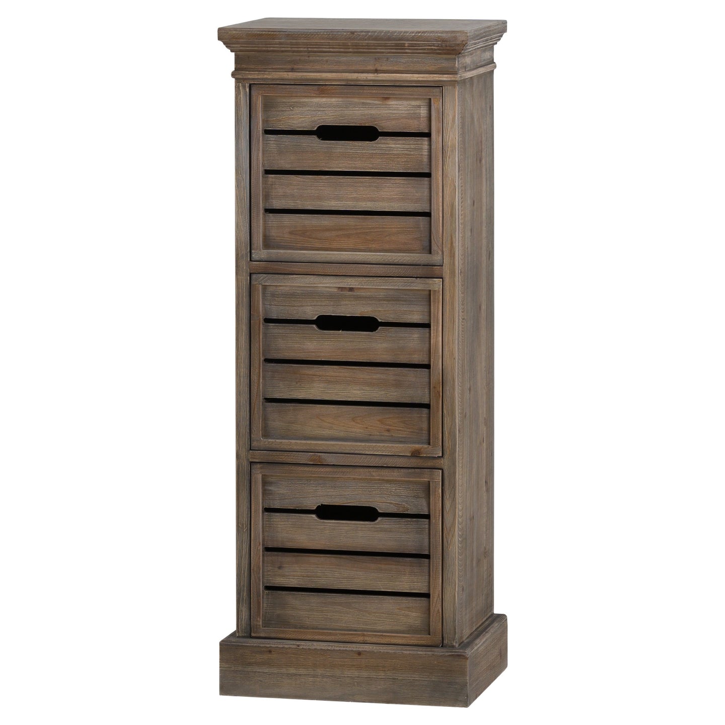 Brooklyn Distressed Pine Tall Three Drawer Chest