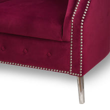 Aubergine Velvet Chesterfield Tub Chair