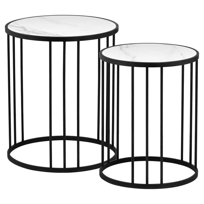 Grey And Marble Set Of 2 Tables