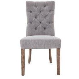 Grey Linen Dining Chair