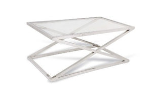 Nico coffee table in stainless steel