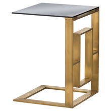 The Edwin Stainless Sofa Table In Brushed Brass