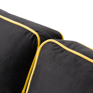 Orla Black Velvet 2 Seater Sofa