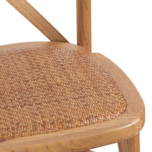 Light Oak Cross Back Dining Chair