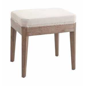 Oriel Low Stool in Natural with Padded Seat