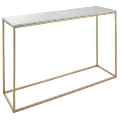 White Marble Top Console Table