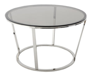 Mavis Tinted Glass & Metal Frame Table