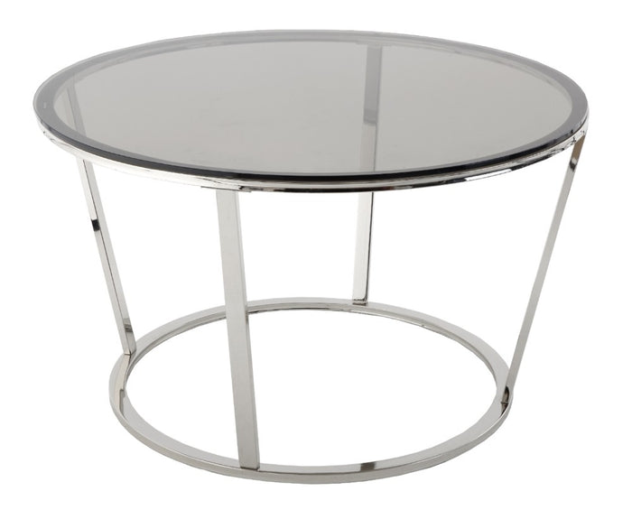 Mavis Tinted Glass & Metal Frame Table