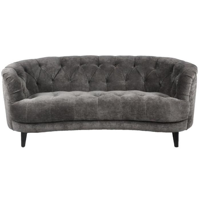 Alia, 2 Seater Grey Fabric Sofa Bench