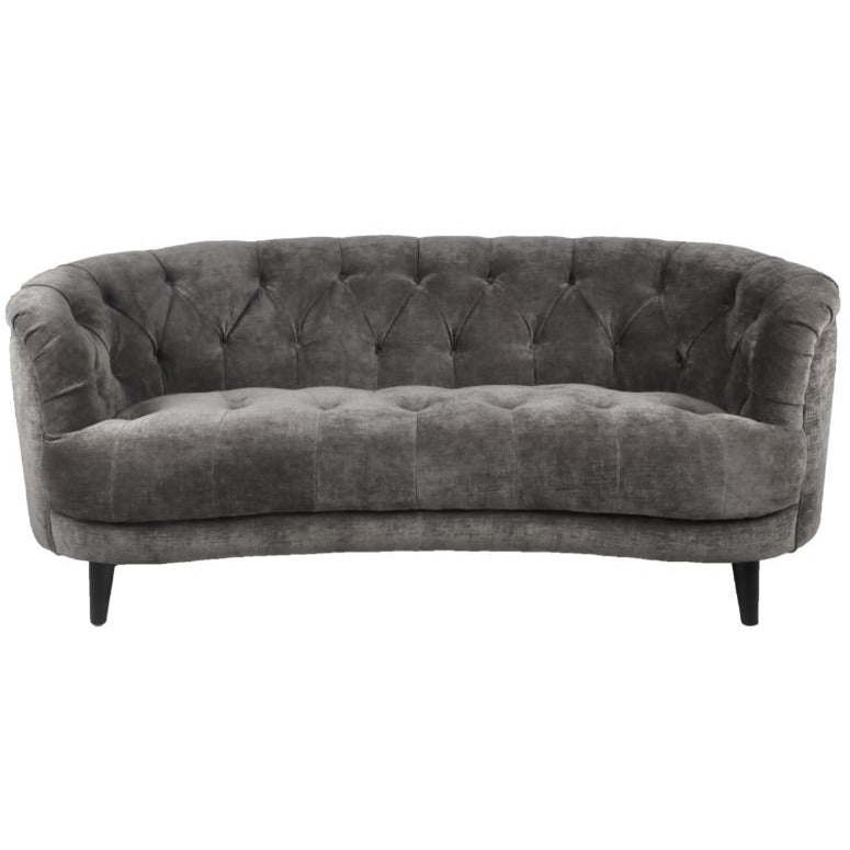 Alia, 2 Seater Grey Fabric Sofa Bench