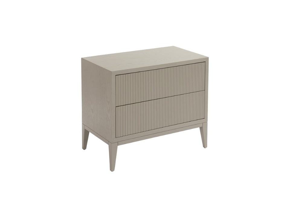 Amur wide bedside in ceramic grey finish