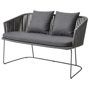 Moments Grey Dining Bench, Cane-line Soft Rope
