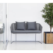 Moments Grey Dining Bench, Cane-line Soft Rope