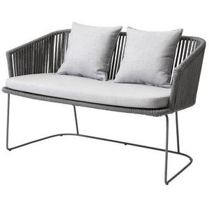 Moments Grey Dining Bench, Cane-line Soft Rope