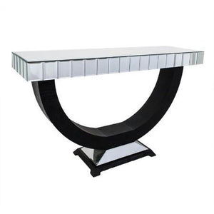 Glass Black Console Table