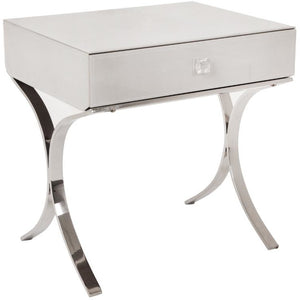 Iced Ivory Shagreen Sovana Side Table