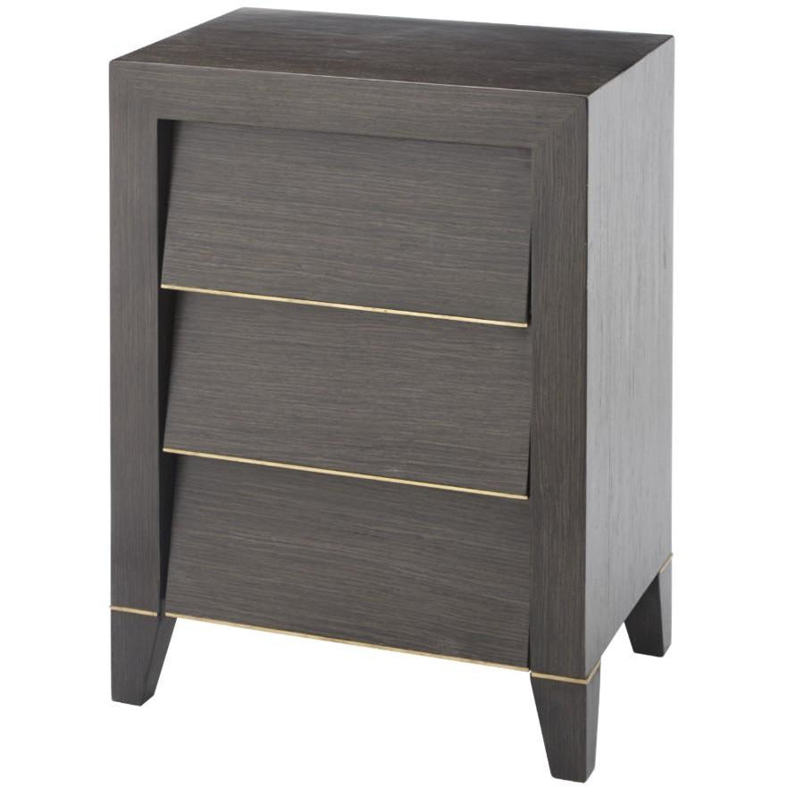 Radway, 3 drawer bedside in Brown
