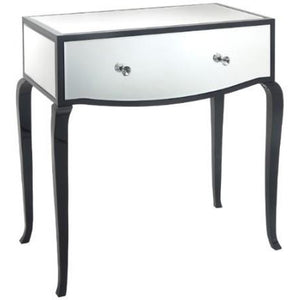 Carn Black & Mirrored Glass Dressing Table