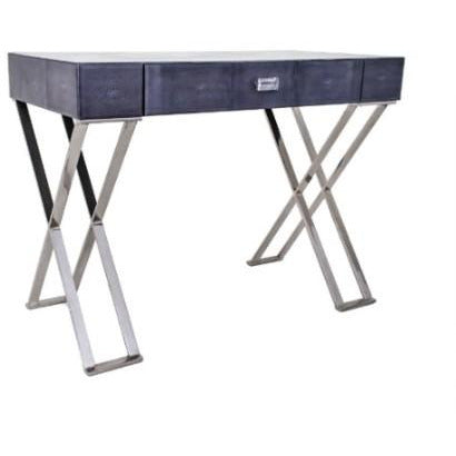 Dark Grey Sienna Shagreen Dressing Table / Console Table