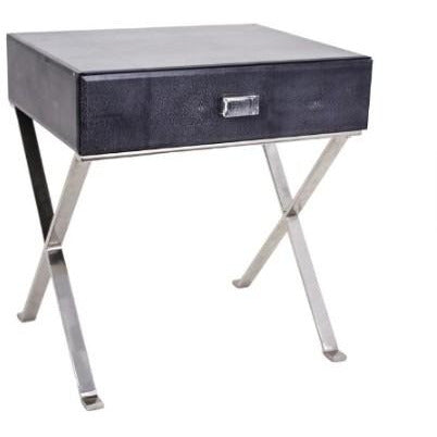 Dark Grey Sienna Shagreen Side Table