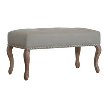 Cream Upholstered Studded Hallway Bench