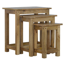 Solid Wood Set of 3 Nest of Table