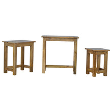 Solid Wood Set of 3 Nest of Table