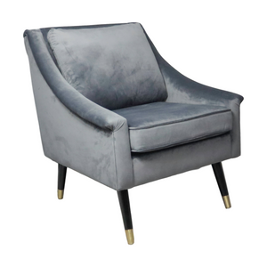 Grey Velvet Armchair