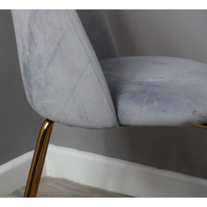 Velvet Dining Chair - Gold Legs