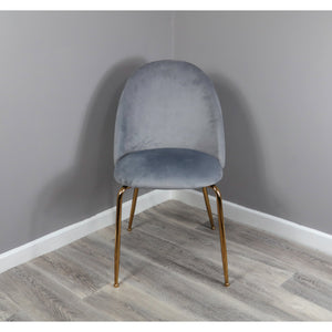 Velvet Dining Chair - Gold Legs