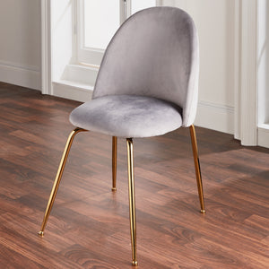 Velvet Dining Chair - Gold Legs