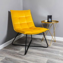 Yellow Velvet Armchair