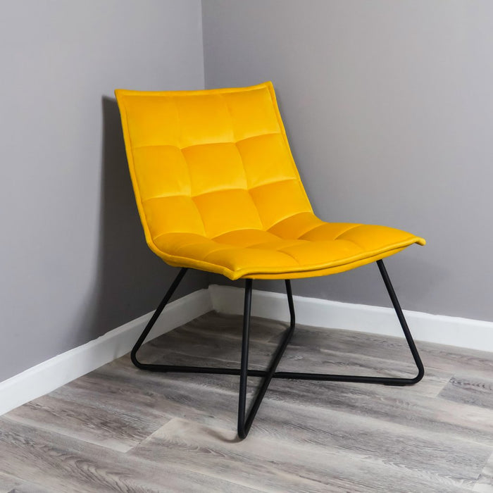 Yellow Velvet Armchair