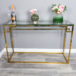 Cesar Gold Console Table