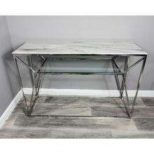 Marble Glass Console Table