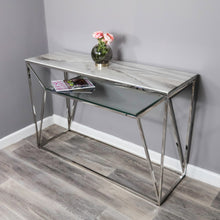 Marble Glass Console Table