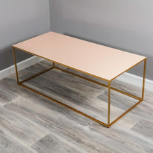 Gold Coffee Table Pale Pink