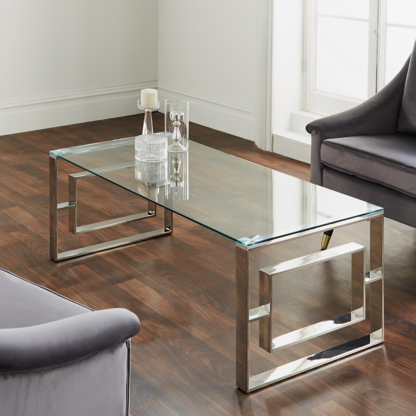 Milano Silver Plated Coffee Table