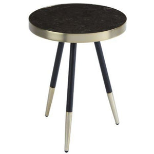 Black Zeus Side Table H48cm