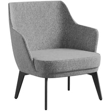 Grey Fabric Lounge Armchair