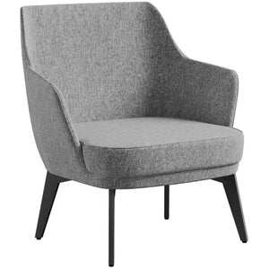 Grey Fabric Lounge Armchair